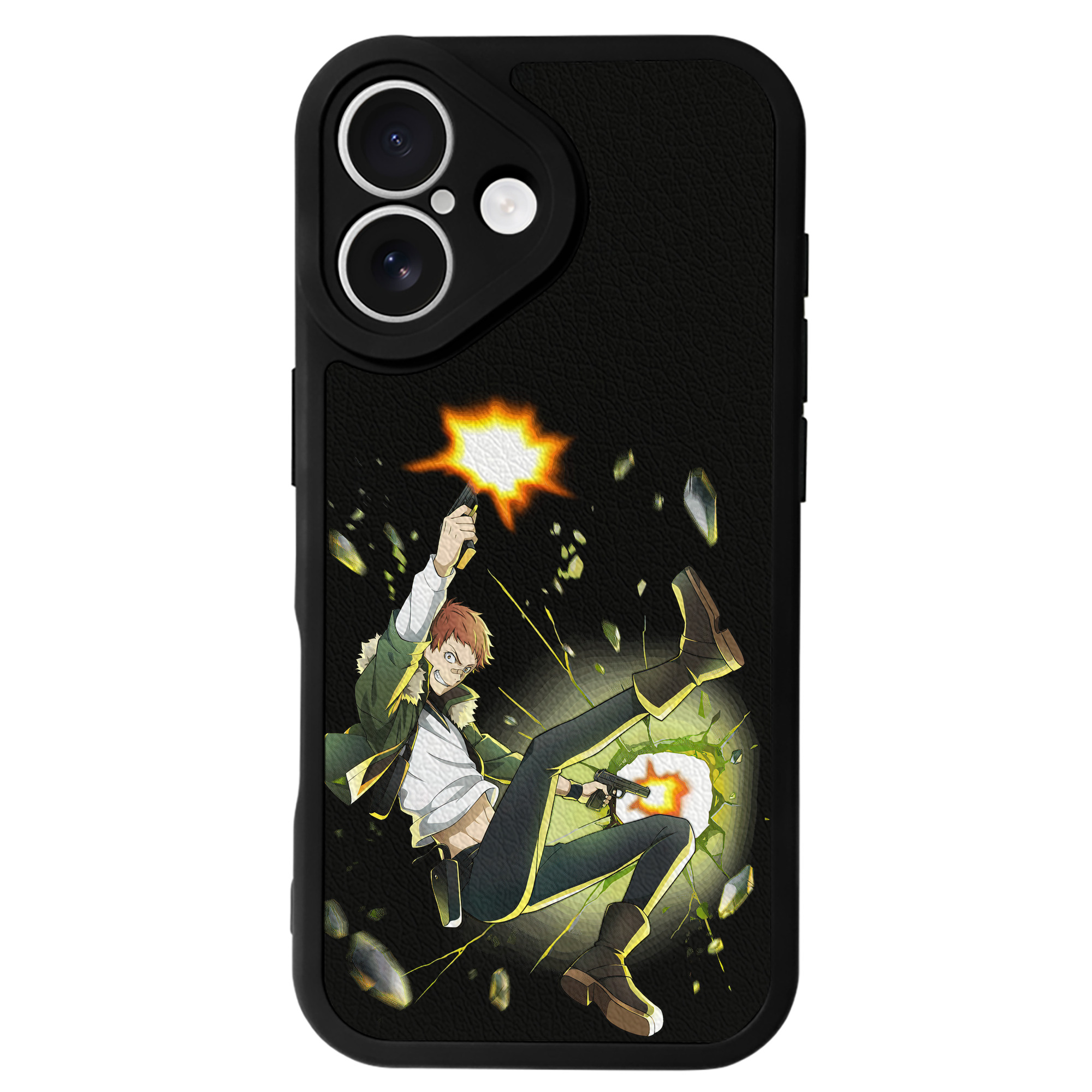 （画像用） 文豪ストレイドッグス Bungo Stray Dogs 【iPhone 16シリーズ対応】シリコンスマホケース（レザー調） 材質：シリコン